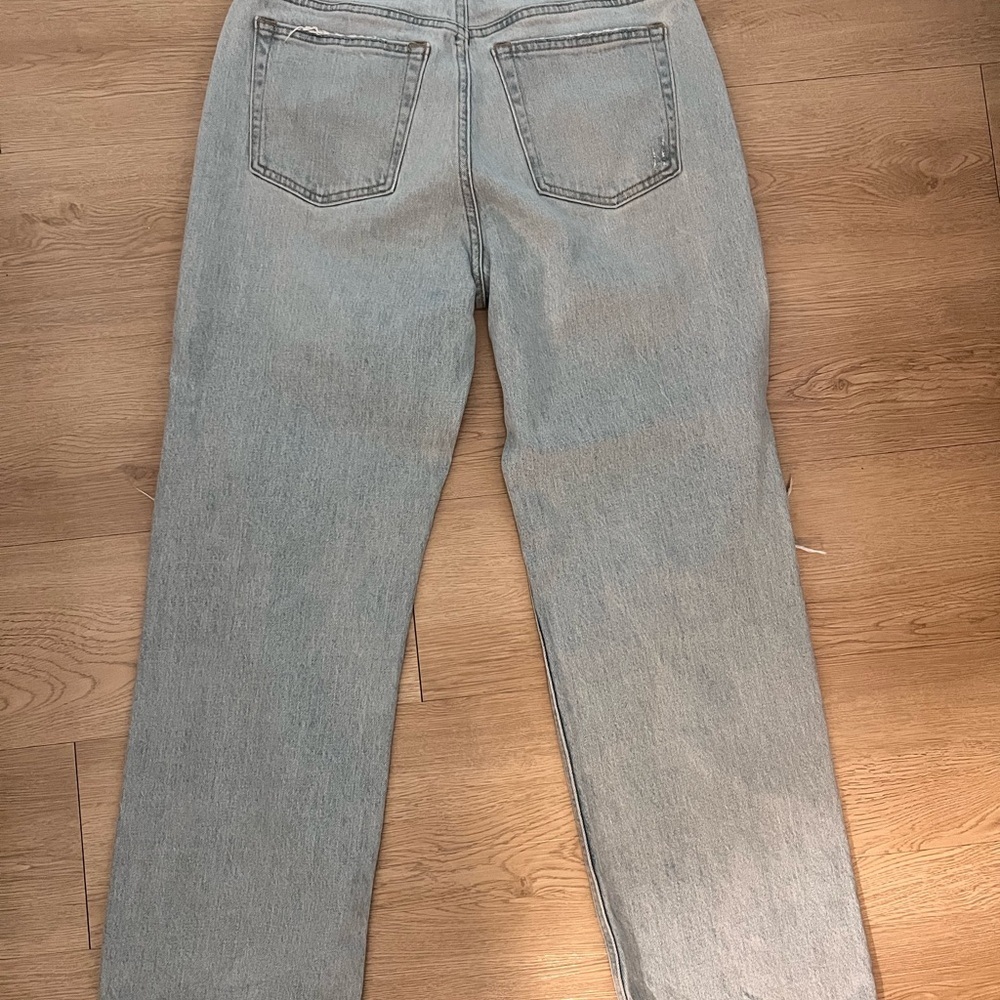 Abercrombie & Fitch Light Blue Distressed Baggy Jeans - Picture 6 of 7